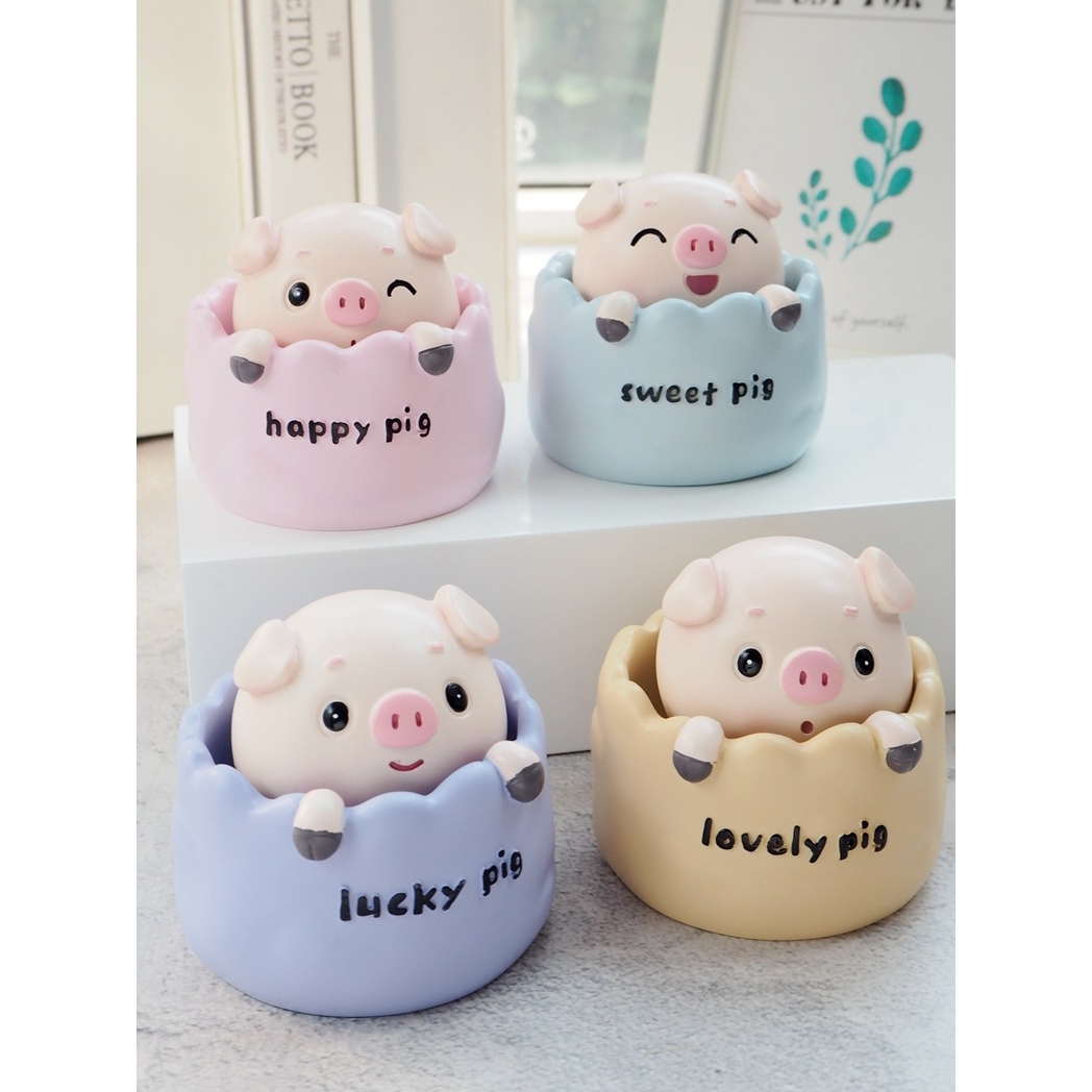 BK9K  情绪解压办公室猪礼物桌面摆件可爱送女生同事工位装