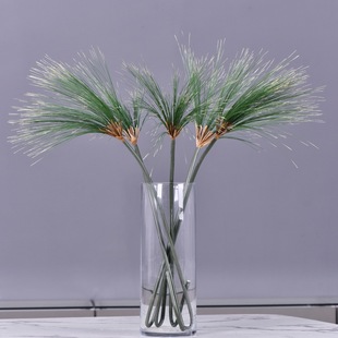 源头厂货仿真喷泉草逼真仿真绿植 仿真纸莎草插花配材软装植物