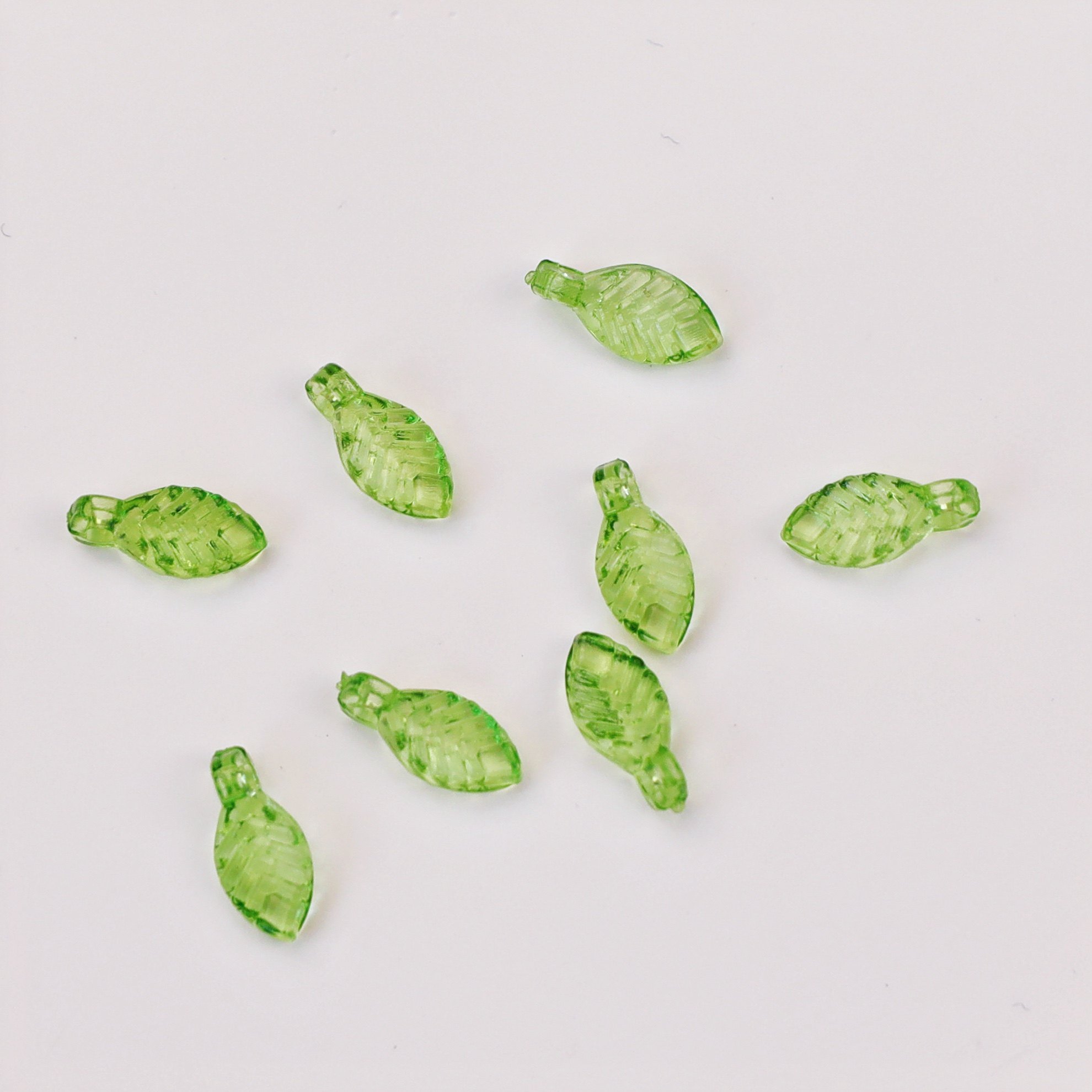 thumbnail for Acrylic Transparent Versatile Small Green Leaf DIY Handmade Pendant Earrings Loose Beads String Beads Jewelry Accessories Materials