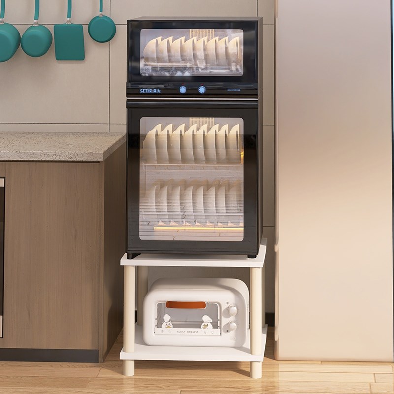 消毒柜置物架厨房微波p炉增高托架底座多层落地洗碗机垫高实木架