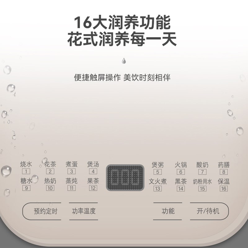 天际玻璃养生壶花茶壶家用烧水壶煮茶壶多L功能电热水壶保温全自