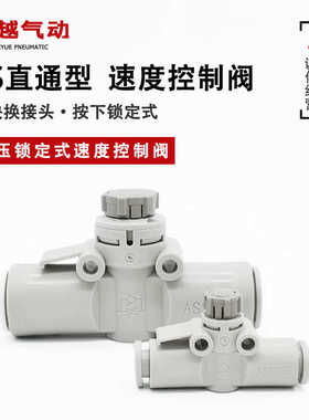 直通节流阀AS2002F 1002F 3002F 4002F2052F带快换接头速度控制阀