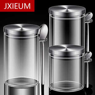 德国高硼硅糖罐白糖储存家用高颜值装糖罐子储物密封玻璃罐食品级