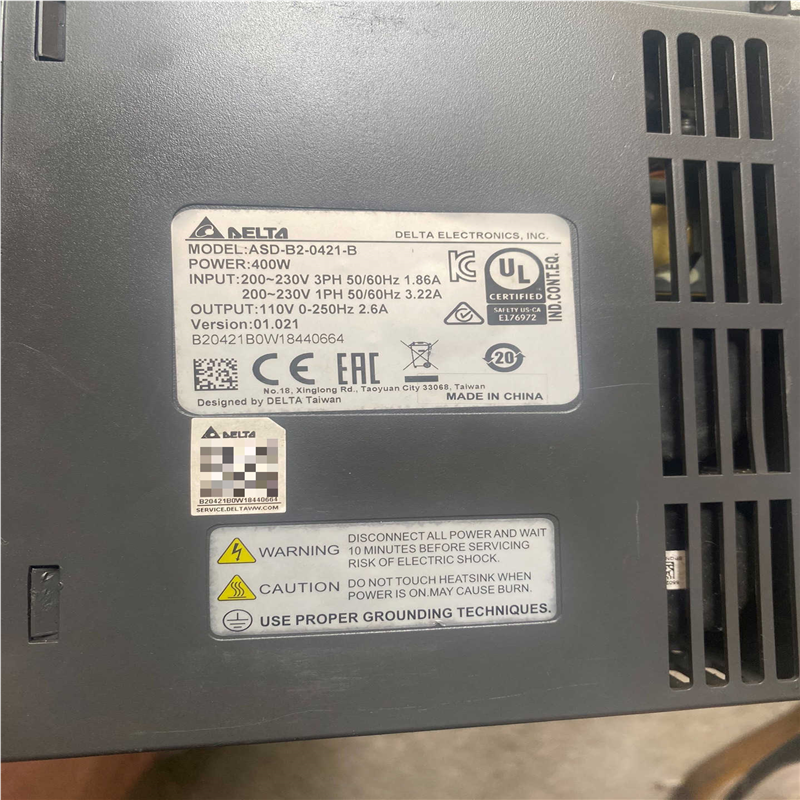 台达伺服器ASD-B2-0721-B，ASD-B2-0421（卡套电子）