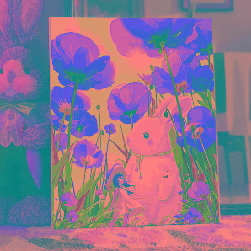 数字油画diy填充成人儿童绘画手工涂色礼物画画diy填色丙烯油彩画