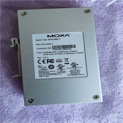 台湾摩莎MOXA，工业以太网交换机，EDS-205A-T 宽~议价