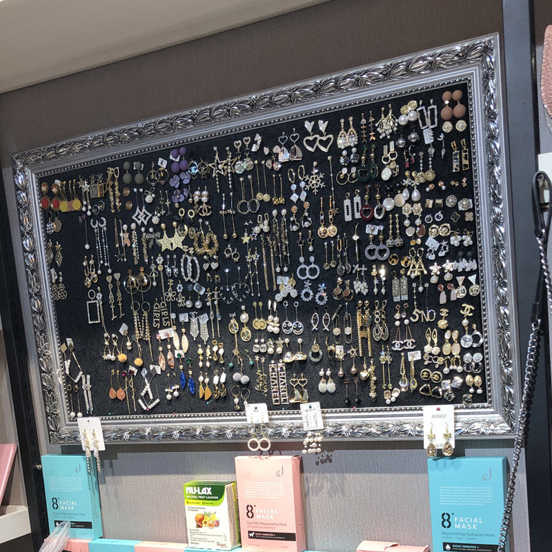 欧式首饰展示板 相框挂墙上的耳环架项链架饰架珠宝道具首饰架