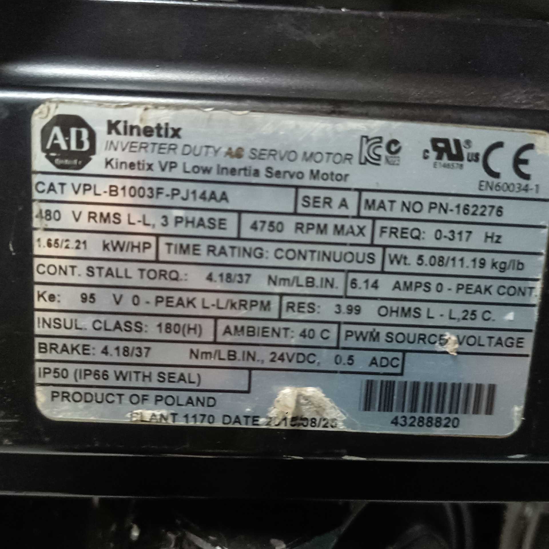 AB VPL-B1003F-PJ14AA     二议价