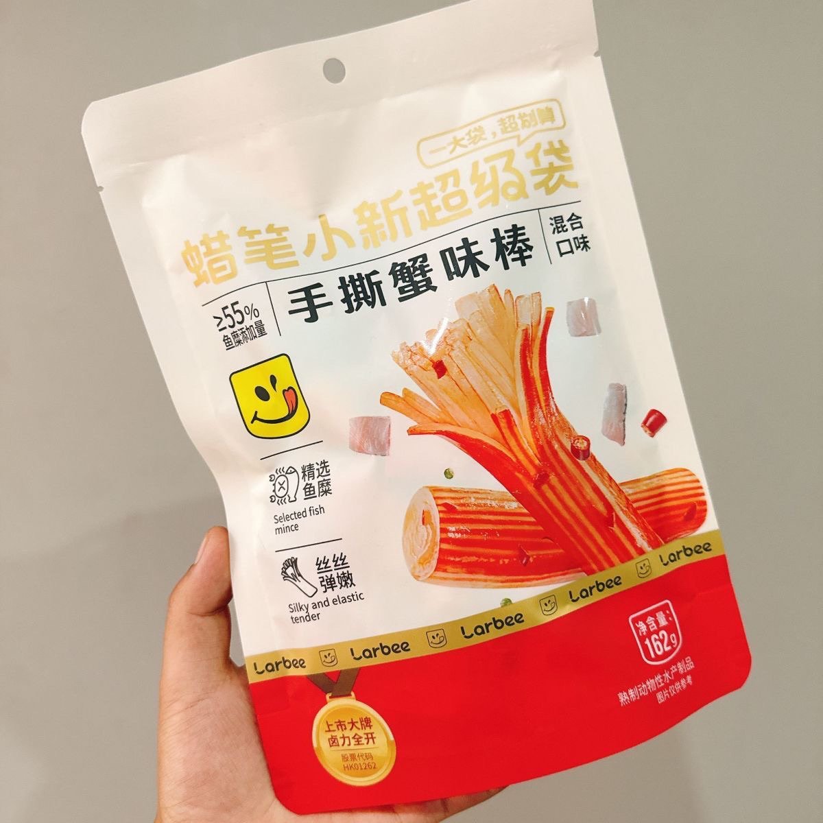 蜡笔小新162g手撕蟹味棒