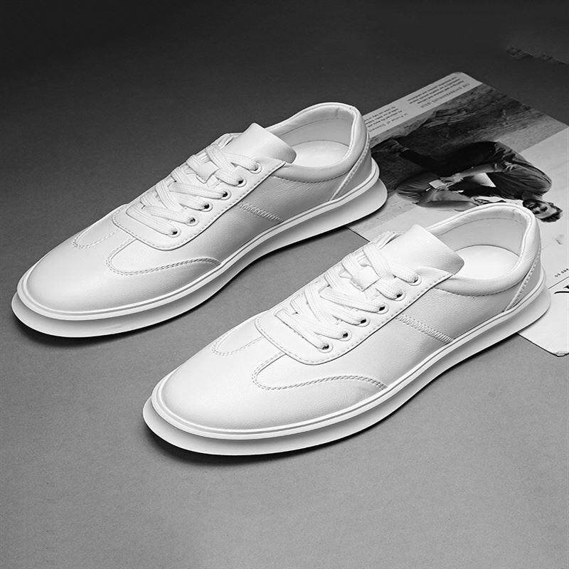 潮牌2025年新款夏季韩版西装小白鞋男士潮流百搭防滑耐磨休闲板鞋