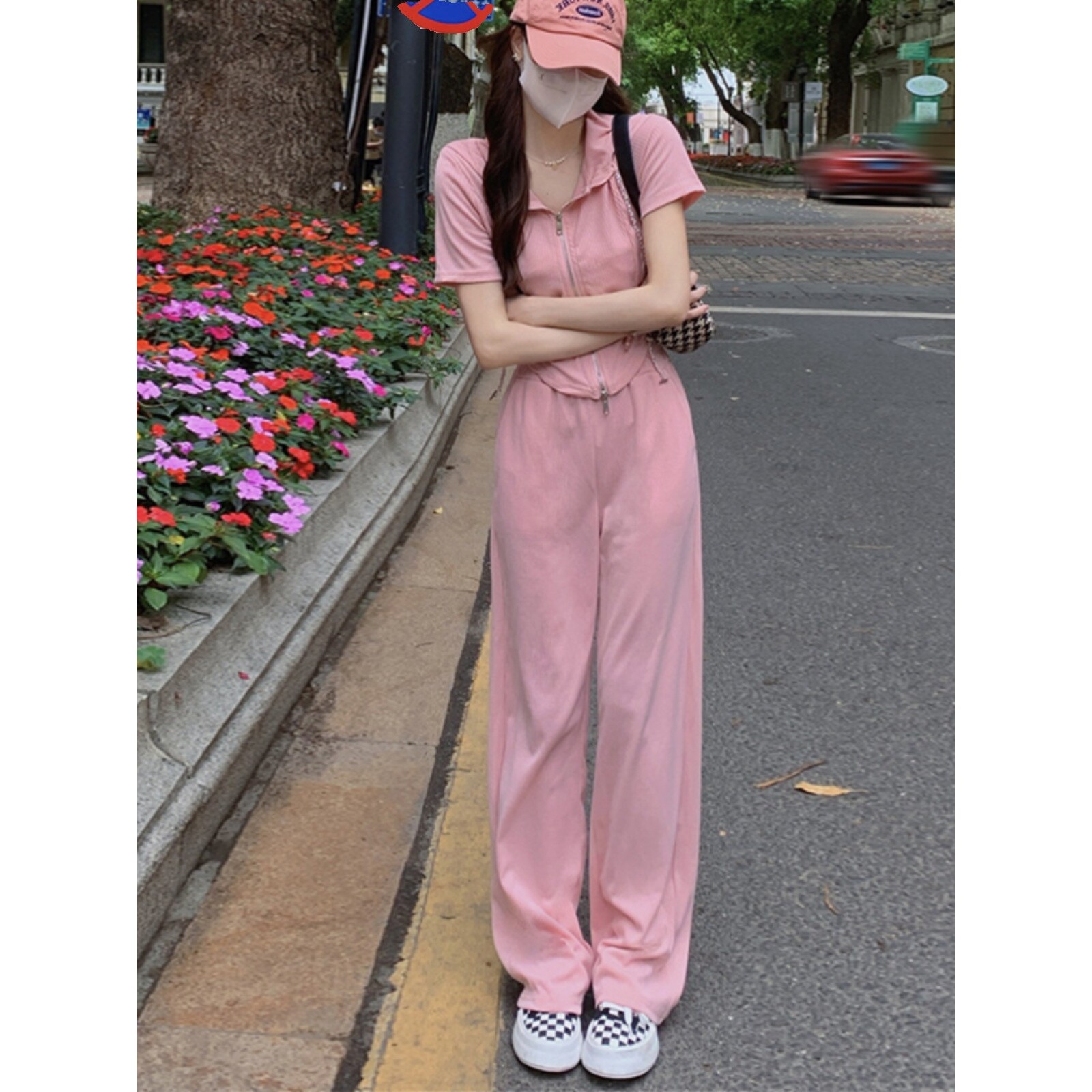 欧洲站休闲运动套装女夏季薄款2025年新款时尚洋气小个子两件套潮