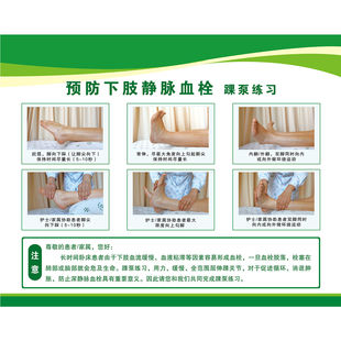 预防下肢静脉血栓踝泵练习海报静脉血栓栓塞症VTE预防图示墙贴