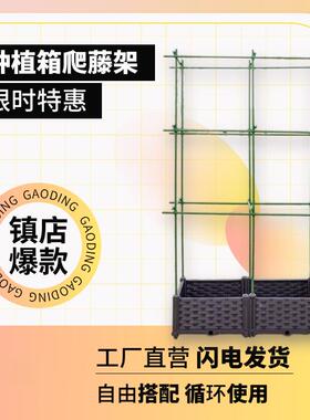 阳台庭院花园加高种植箱专用爬藤架支架丝瓜黄瓜花架植物支撑种菜
