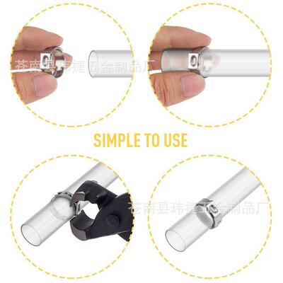 150pcs盒装304不锈钢软卡箍管箍压合软管夹组合套件 单耳无极喉箍