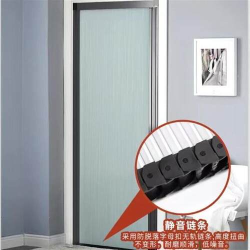夏季防蚊简易折叠无轨铝合金纱窗门隐形纱门推拉家用阳台伸缩门