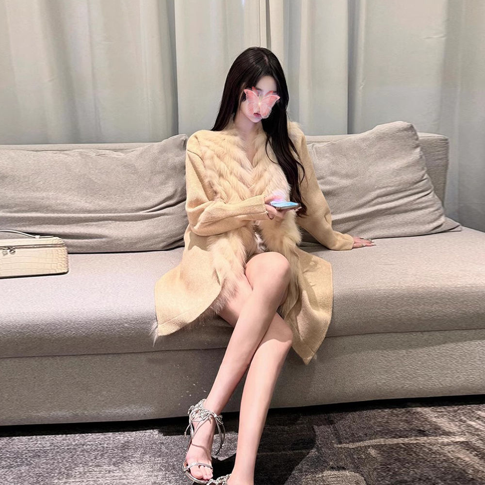 皮毛一体外套女2025新款