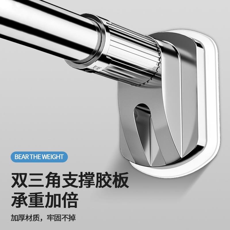 衣柜挂衣杆衣橱内免打孔伸缩晾衣杆衣通杆柜子衣架不锈钢横杆伸缩