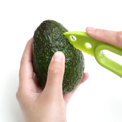 好货3 In 1 Avocado Slicer Shea Corer Butter Fruit Peeler Cut