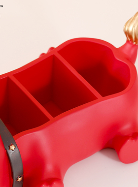 创意轻奢牛收纳纸巾盒家居客厅电视柜茶几玄关钥匙收纳摆件装饰品