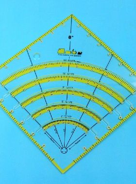 NEW Multifunctional Patchwork Cloth Quilting Ruler Arcs and