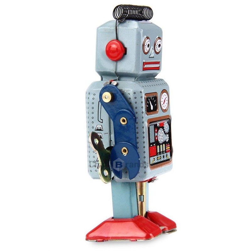 .Clockwork Sprin Walkin Robot Retro Mechanical wind up ift