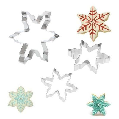 Cake Decorating Molds Snowflakes Shape Biscuit Fondant