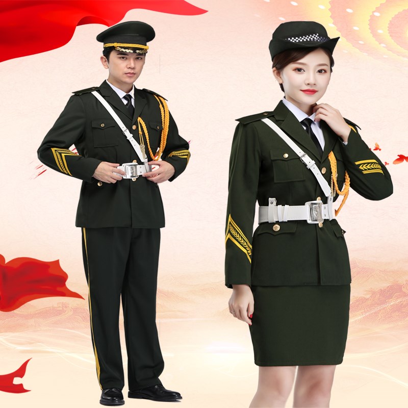 升旗手服装仪仗队服装学生爱国教育国旗班服升旗仪式礼队合唱演出