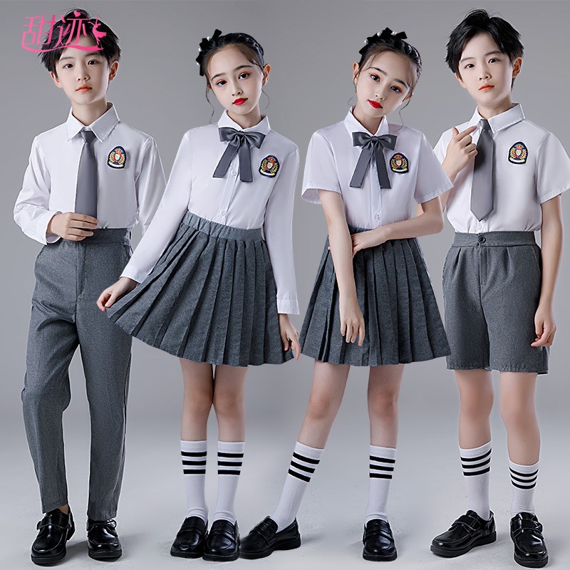 六一表演演讲朗诵演出服小学生女童比赛服装儿童合唱夏幼儿园园服