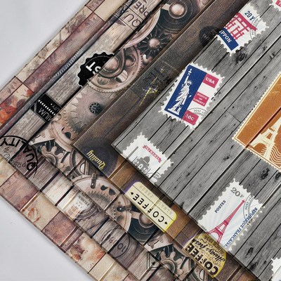 Three dimensional self adhesive wall sticker restaurant clo