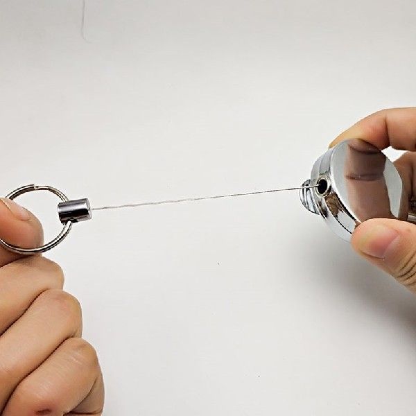 1pc Retractable Pull Key Ring ID Badge Holder Name Tag Card