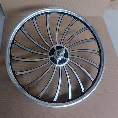 包邮20寸自行车一体轮组车圈折叠成人铝合金轮毂单车碟刹