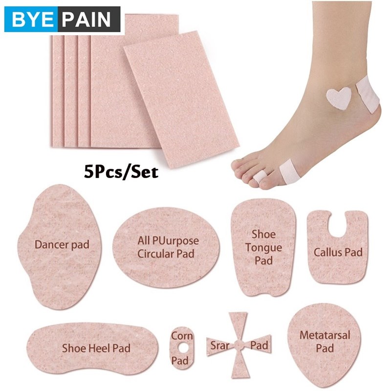 5Pcs/Set BYEPAIN Foot Care Blister Guard Flannel Adhesive F