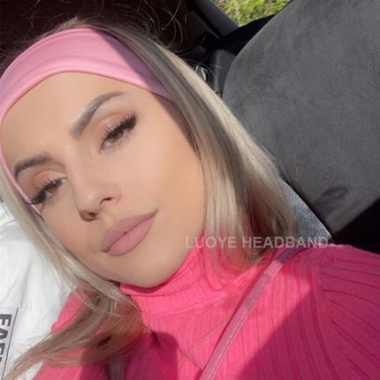 Solid Color Elastic Headband Wide Hair Band Makeup Hair Hoop