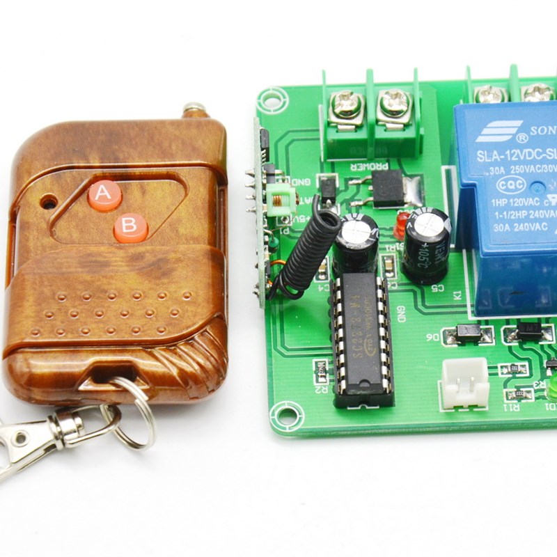 GYJ-0178 单路无线遥控控制板30A大功率 12V供电遥控开关