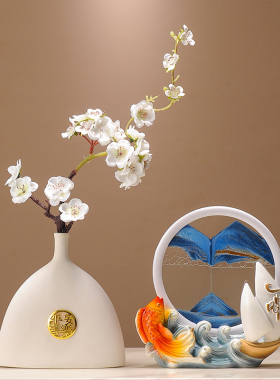 乘风破浪一帆风顺艺术创意流沙画沙漏摆件客厅玄关酒柜家居装饰品