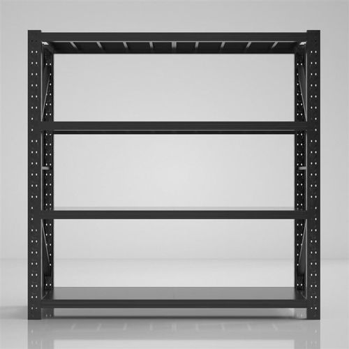 黑色货架多层仓储中型重型置物架家用阳台厨房置物架仓库铁架运