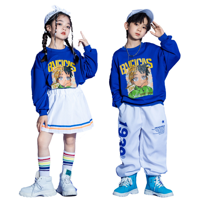 少儿啦啦队演出服小学生运动会服装hiphop嘻哈街舞潮服套装开幕式