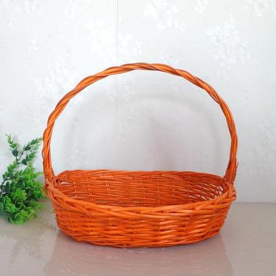 果篮装水果送礼水果店专用超市用的篮子手提商用包装藤编鸡蛋篮蓝