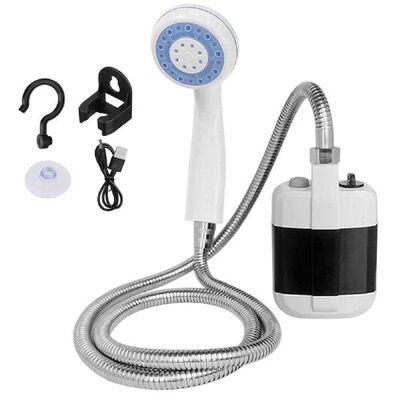 好货Compact Camping Shower USB Rechargeable Shower Head