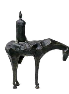 现代新中式金属马摆件家居客厅酒店会所装饰样板房间办公室工艺品