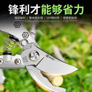铬克园林剪防滑果树剪刀SK5合金修枝剪省力剪子花剪强力园艺工具