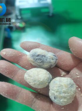 香酥脆枣裹芝麻机器 全自动转盘式上糠机 麻枣裹芝麻设备破损率低