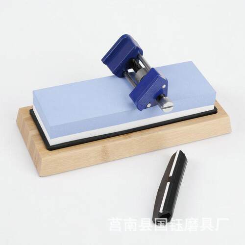 磨刀石1000/6000双面磨石白刚玉磨刀石带定角器套装可印logo
