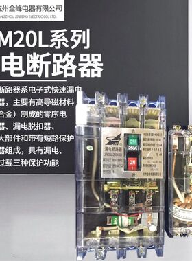 杭州金峰萧山漏电JFM20L-250A 160A 200A 400A 630A漏电断路器