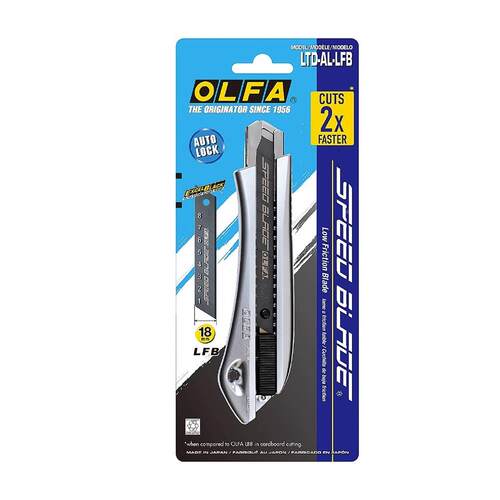 日本OLFA爱利华LTD-08自动卡锁18mm大型美工刀切割刀工业LTD-AL