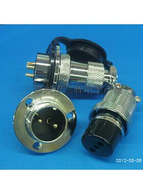 厂家直销 特价航空插头 插座 GX25-2芯 DF25 25MM 连接器 接插件