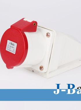 5孔插座16A防水工业插座 金霸士插头插座三相五线明座 CA5151N