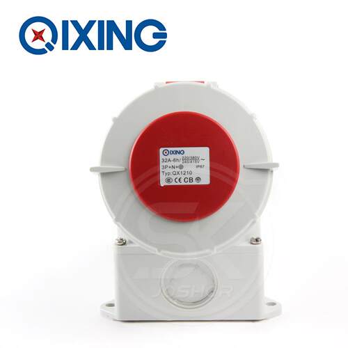 TYP:QX1210三相五线工业插座 5孔32墙壁固定电源插座3P+N+E IP67