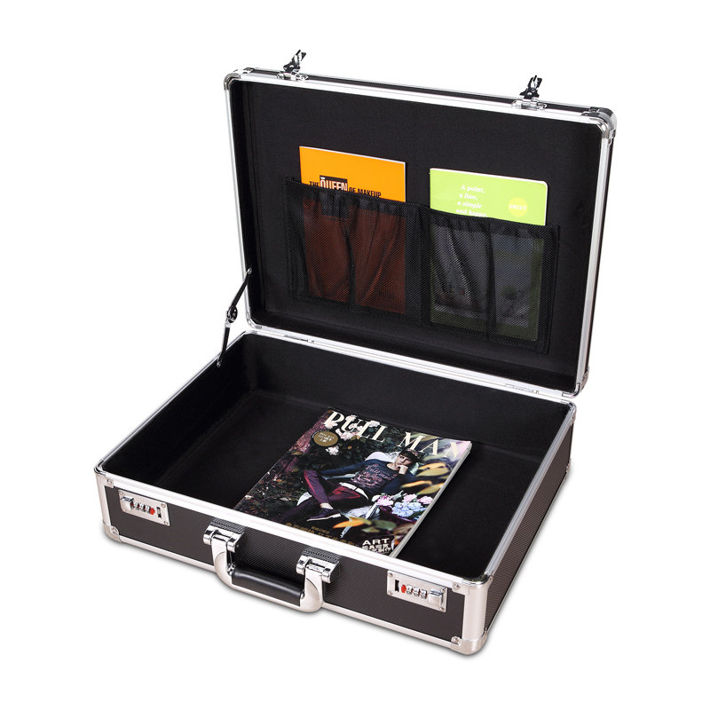 铝合金工具箱收纳箱家用带锁文件箱多功能仪器设备箱手提密码箱子