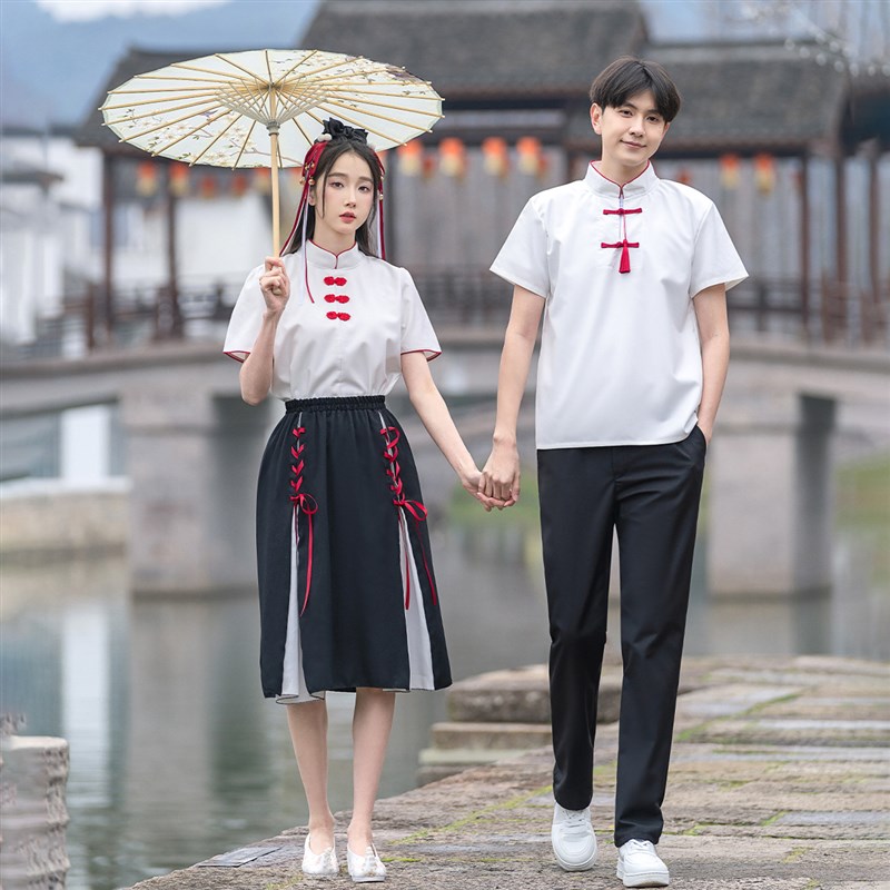 大合唱朗诵演出服初中生运动会班服套装高中生韩版学院风毕业校服